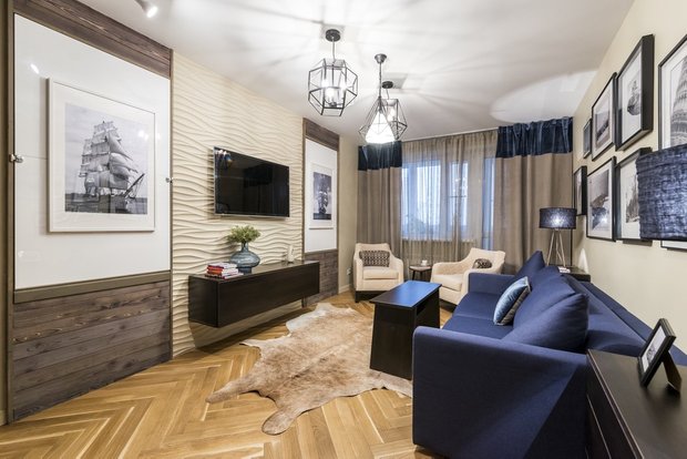 Фотография: Гостиная в стиле Скандинавский, Советы, Хрущевка – фото на INMYROOM