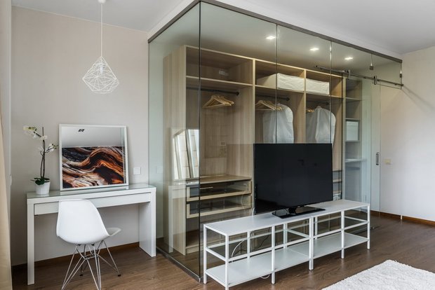 Фотография: Гостиная в стиле Современный, Спальня, Гардеробная, Советы – фото на INMYROOM