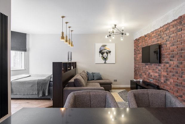 Фотография: Гостиная в стиле Лофт, Советы, как оформить интерьер, советы профи, энциклопедия_интерьер, Маргарита Фомина, Анастасия Шабельская, Виктория Иванова, ошибки в ремонте – фото на INMYROOM