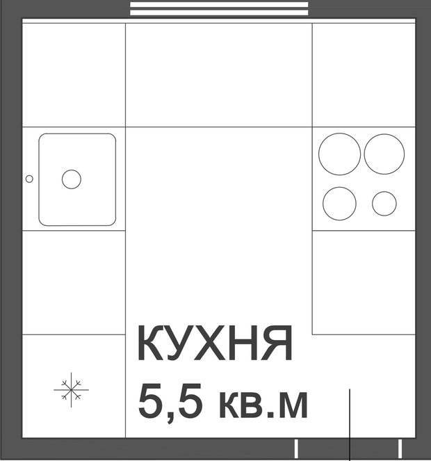 Фотография: Планировки в стиле , Кухня и столовая, Малогабаритная квартира, Советы, Перепланировка, Диана Мальцева, идеи обустройства узкой кухни, планировка узкой кухни в хрущевке, дом серии I-515/5, I-515/5 – фото на INMYROOM