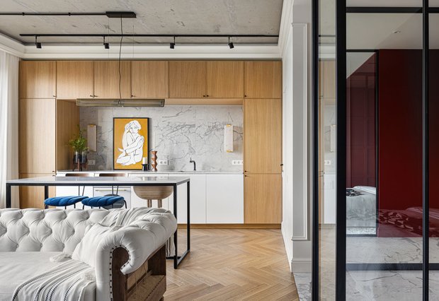 Фотография: Кухня и столовая в стиле Современный, Эклектика, Малогабаритная квартира – фото на INMYROOM