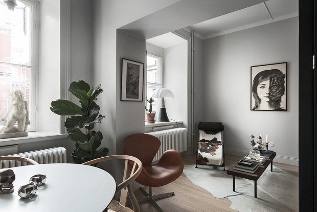 Фотография: Гостиная в стиле Скандинавский, Декор интерьера, Малогабаритная квартира, Квартира, Швеция – фото на INMYROOM