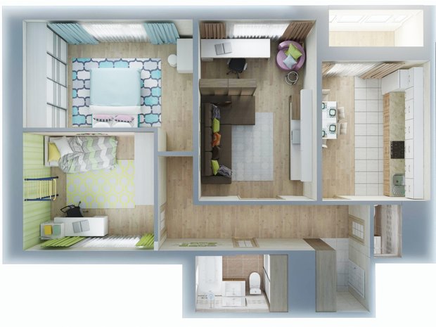 Фотография: Планировки в стиле , Перепланировка, Анастасия Киселева, Максим Джураев, UP-Квартал – фото на INMYROOM