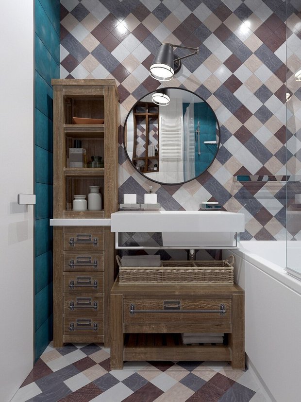 Фотография: Ванная в стиле Лофт, Перепланировка – фото на INMYROOM