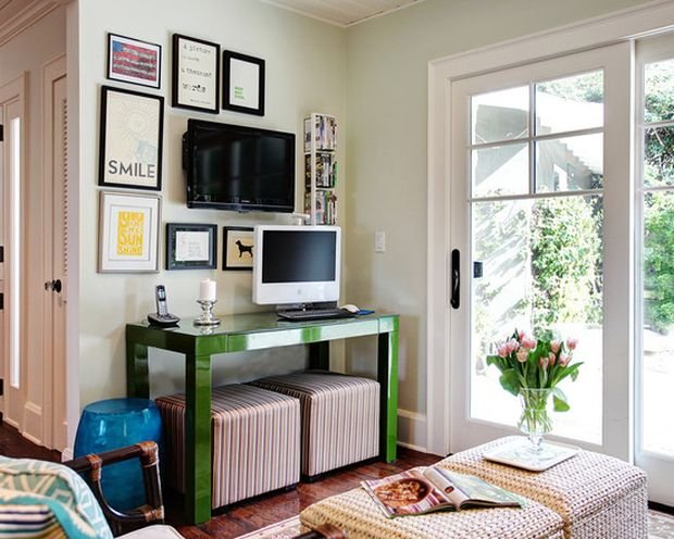 Фотография:  в стиле , Гостиная, Декор интерьера, Малогабаритная квартира, Квартира, Декор, Хрущевка – фото на INMYROOM