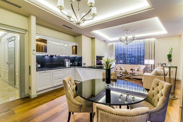 Фотография:  в стиле , Кухня и столовая, Гостиная, Советы – фото на INMYROOM