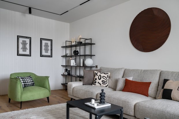 Фотография:  в стиле , Квартира, Переделка, дизайн трешки в панельном доме, 3 комнаты, 60-90 метров, ремонт панельки – фото на INMYROOM