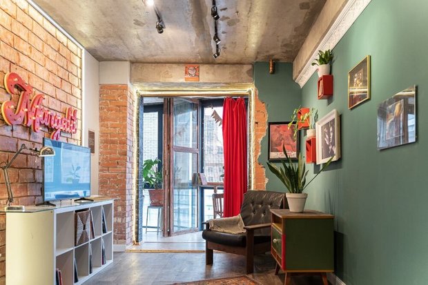 Фотография: в стиле , Квартира, Переделка, Санкт-Петербург, 2 комнаты, 60-90 метров, эклектика с элементами современного и индустриального стиля, фото интерьера, дизайн интерьера фото, Игорь Азаров-Маргалит – фото на INMYROOM
