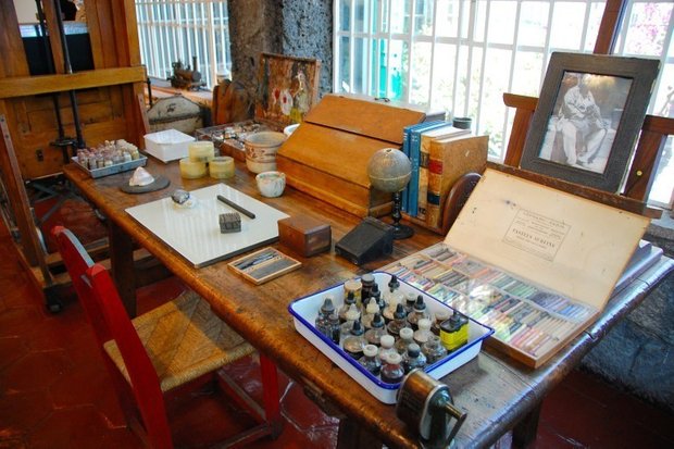 Фотография: Кабинет в стиле Прованс и Кантри, Декор и DIY, Дом, Голубой, Мексика, Дом и дача, Мехико, Фрида Кало – фото на INMYROOM