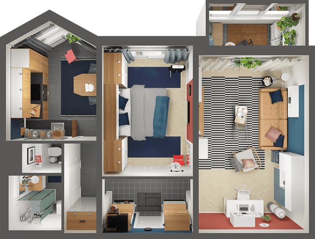 : ИКЕА создала дизайн-проекты для квартир в типовых домах .