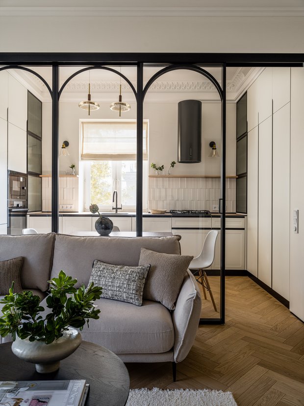 Фотография: Кухня и столовая в стиле Классический, Современный, Квартира, Проект дня, Сталинка, 3 комнаты, 60-90 метров, Екатерина Любимкина – фото на INMYROOM