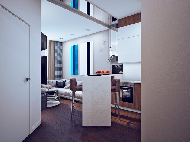 Фотография:  в стиле , Кухня и столовая, Гостиная, Советы – фото на INMYROOM