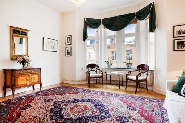 Фотография: Гостиная в стиле Скандинавский, Классический, Малогабаритная квартира, Квартира, Дома и квартиры, Стокгольм – фото на INMYROOM