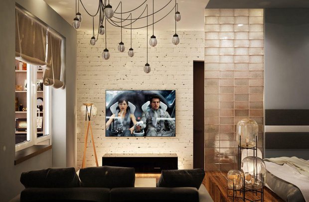 Фотография: Гостиная в стиле Лофт, Перегородки, Гид, Koshka Interiors, перегородка из гипсокартона, Стеклянная перегородка, OM Design, Insomnia, CENS architects, студия «Энигма», Марина Светлова, Форма Дома, реечная перегородка в спальне – фото на INMYROOM