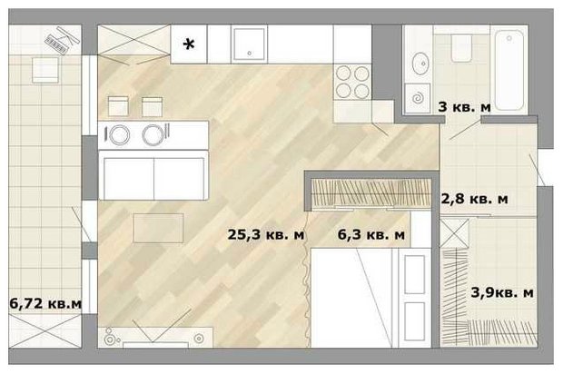 Фотография: Планировки в стиле , Квартира, Перепланировка – фото на INMYROOM