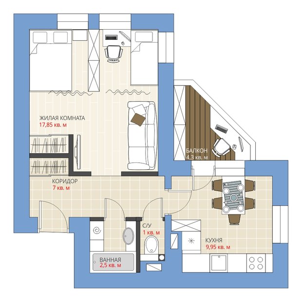 Фотография: Планировки в стиле , Перепланировка, Анастасия Киселева, Максим Джураев, ГМС-1 – фото на INMYROOM
