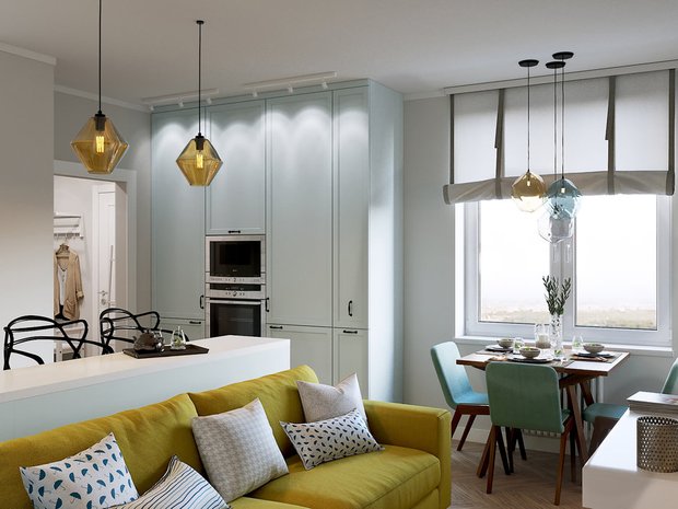 Фотография: Кухня и столовая в стиле Современный, Гостиная, Скандинавский, Декор и DIY, Карта покупок, Никита Зуб – фото на INMYROOM