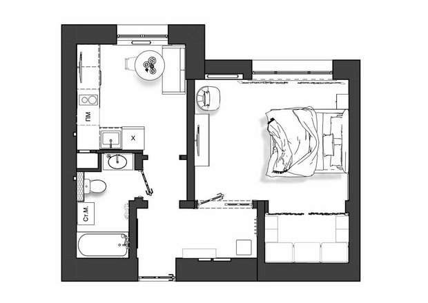 Фотография:  в стиле , Кухня и столовая, Переделка – фото на INMYROOM