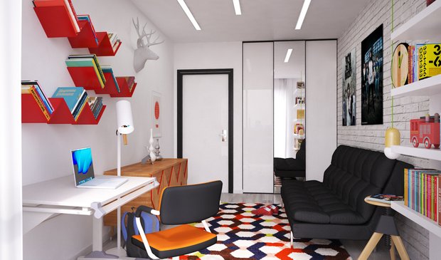 Фотография: Детская в стиле Хай-тек, Скандинавский, Современный, Декор интерьера, Квартира, Проект недели, Московская область, Наталия Чайка, Александра Морозова, Балашиха, ЖК «Акварели», Монолитный дом, 3 комнаты, 60-90 метров, Григорий Севастьянов, Studio 8 – фото на INMYROOM