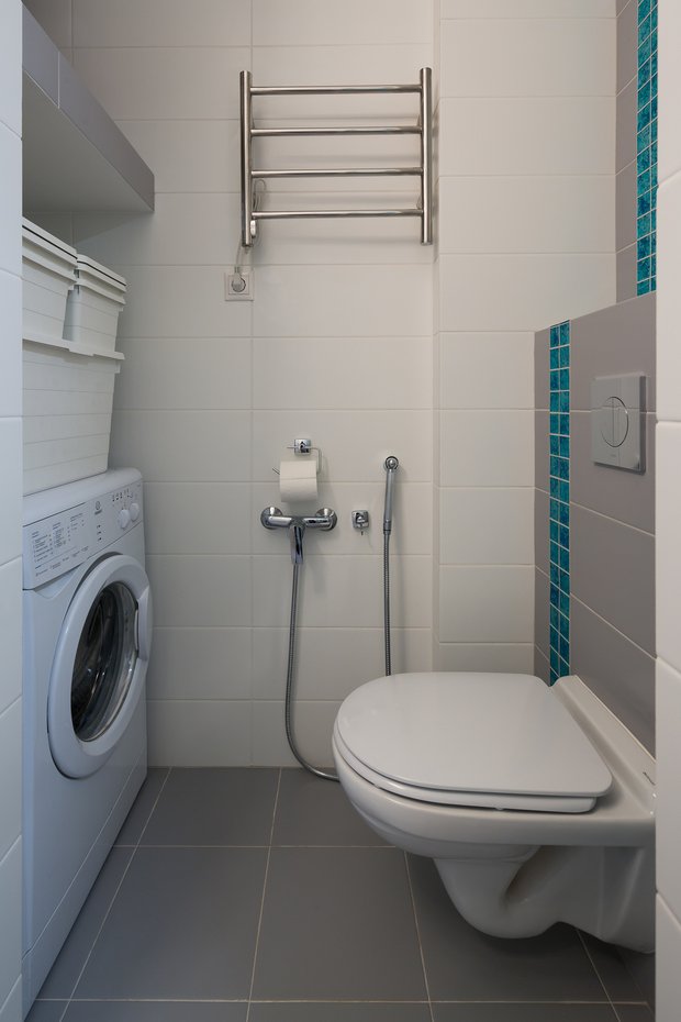 Фотография: Ванная в стиле Современный, Квартира, Проект недели, Москва, Сталинка, 2 комнаты, 40-60 метров, Анна Елина, Ольга Алексеенко – фото на INMYROOM