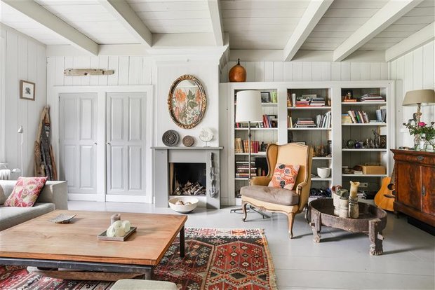 Фотография: Гостиная в стиле Эклектика, Декор интерьера, Дом, Советы, Белый, Дача, Серый – фото на INMYROOM