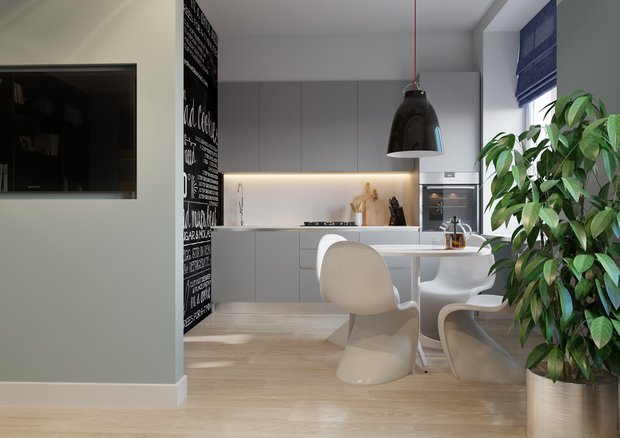 Фотография: в стиле , Современный, Квартира, Проект недели, Москва, Серый, Кирилл Романюк, Алексей Дякин, FonBureau, Кирпичный дом, 2 комнаты, 40-60 метров – фото на INMYROOM