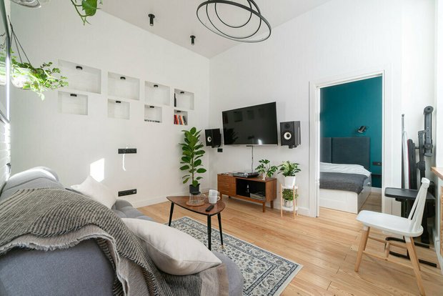 Бюджетное преображение гостиной 12 м² (фото до и после) — INMYROOM