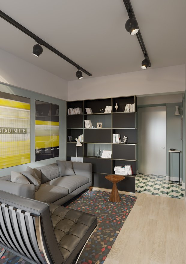 Фотография: в стиле , Современный, Квартира, Проект недели, Москва, Серый, Кирилл Романюк, Алексей Дякин, FonBureau, Кирпичный дом, 2 комнаты, 40-60 метров – фото на INMYROOM