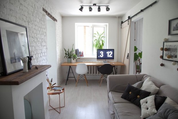 Фотография: Гостиная в стиле Скандинавский, Гид, Хрущевка – фото на INMYROOM