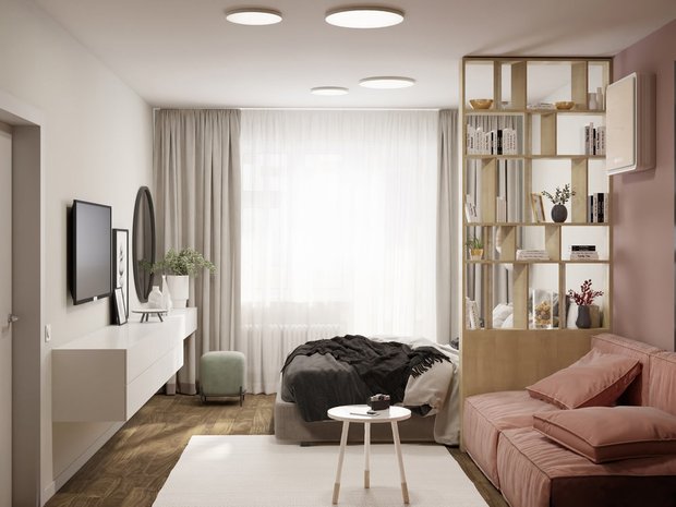 Фотография: Гостиная в стиле Скандинавский, Спальня, Гид, Инна Величко, Мила Титова, Ольга Погорелова, Панельный дом, Cultura-дизайн, Бюро «Общая Площадь», энциклопедия_интерьер – фото на INMYROOM