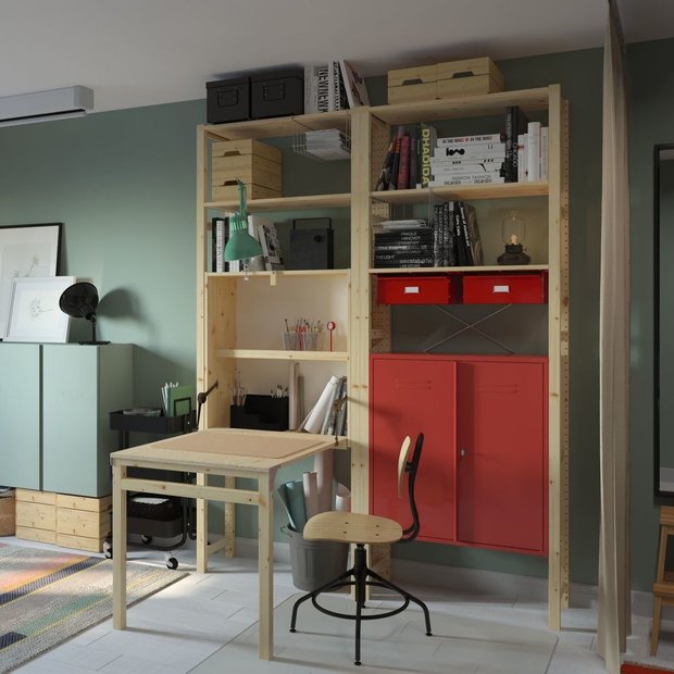 Фотография:  в стиле , Кабинет, Советы, ИКЕА – фото на INMYROOM