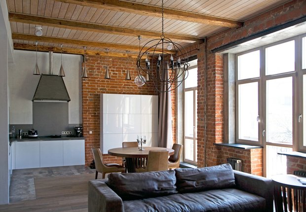 Фотография: Кухня и столовая в стиле Лофт, Квартира, Проект недели, Сталинка, 4 и больше, Более 90 метров, Ольга Боровикова, Ирина Николаева, Студия Art-B.O.S, энциклопедия_интерьер – фото на INMYROOM