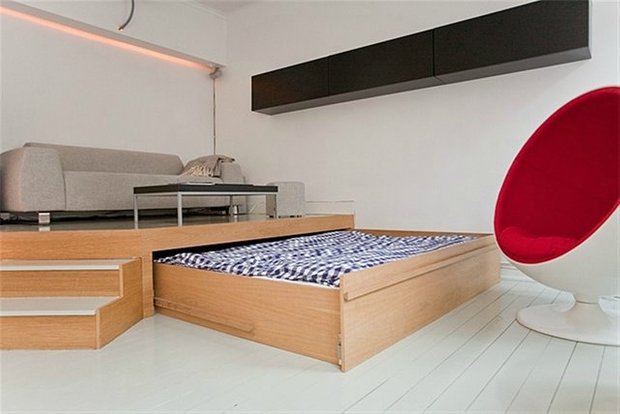 Фотография: Гостиная в стиле Лофт, Интерьер комнат – фото на INMYROOM
