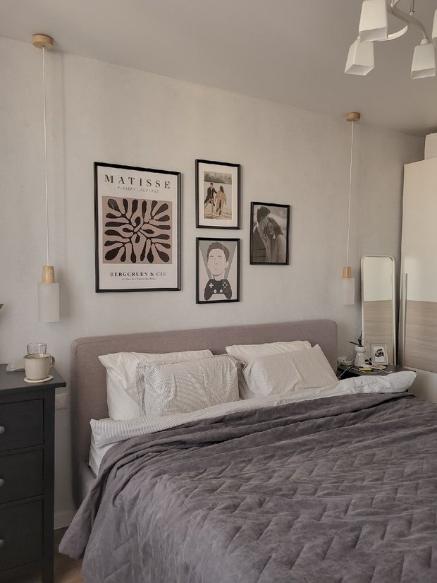 Фотография: Спальня в стиле Скандинавский, Ремонт на практике, Панельный дом – фото на INMYROOM