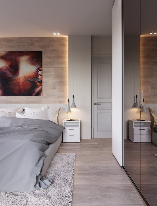Фотография: Спальня в стиле Современный, Квартира, Проект недели, 2 комнаты, Более 90 метров, Монолитно-кирпичный, Киевская область, Руслан Ковальчук, ЖК «Чайка», Artpartner – фото на INMYROOM