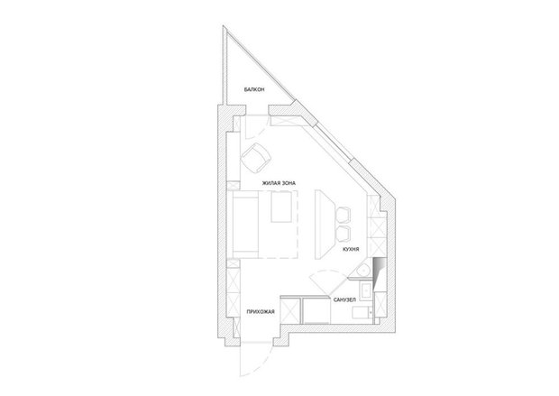 Фотография: в стиле , Малогабаритная квартира – фото на INMYROOM