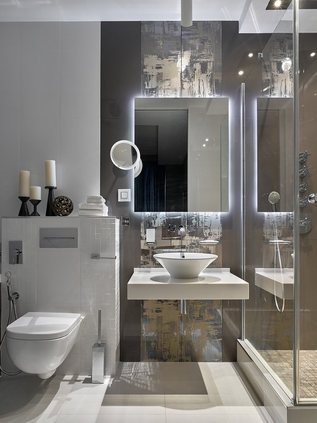 Фотография: Ванная в стиле Современный, Квартира, Проект недели, Москва, Елена Семенова – фото на INMYROOM