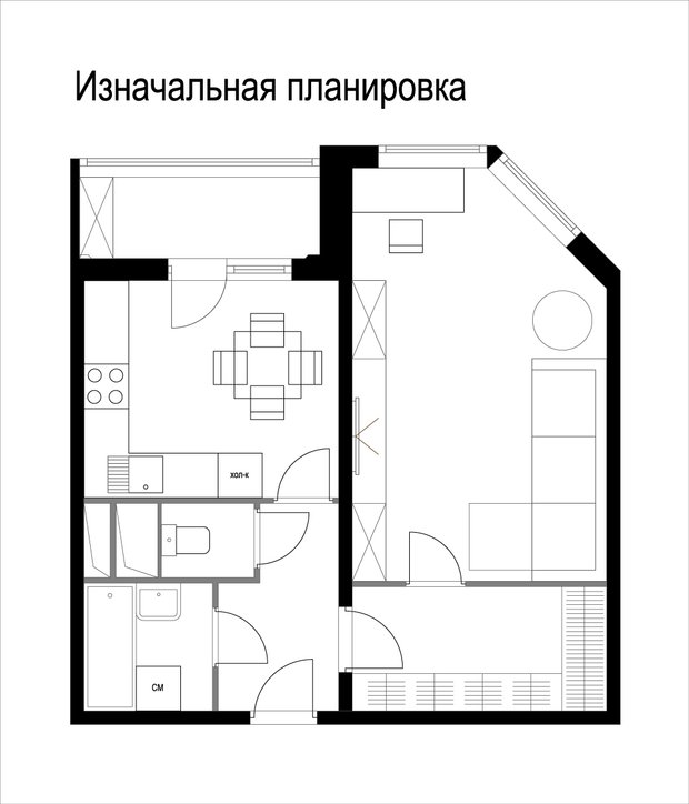 Фотография: Планировки в стиле , Малогабаритная квартира, Советы, Перепланировка, Никита Морозов, KM Studio, КОПЭ-М-Парус, однокомнатная квартира в КОПЭ-М-Парус, ошибки в планировке малогабаритки – фото на INMYROOM