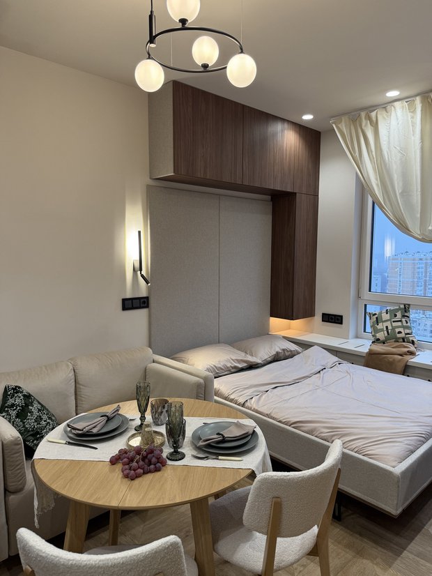 Фотография:  в стиле , Современный, Малогабаритная квартира, Квартира, Студия, Проект дня, Москва, до 40 метров, Галина Овчинникова – фото на INMYROOM