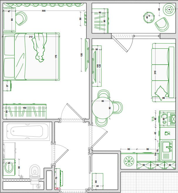 Фотография:  в стиле , Малогабаритная квартира, Квартира, Советы, Краснодар, 1 комната, до 40 метров, Любовь Карабанова – фото на INMYROOM