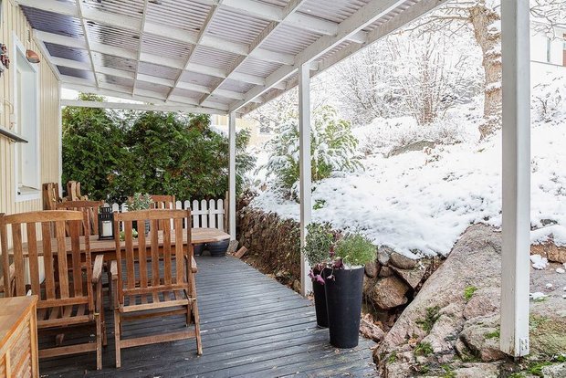 Фотография: Терраса в стиле Эко, Кухня и столовая, Гостиная, Декор интерьера, Дом, Швеция, Стокгольм, как создать уютную атмосферу, 4 и больше, Более 90 метров, гостеприимный интерьер – фото на INMYROOM