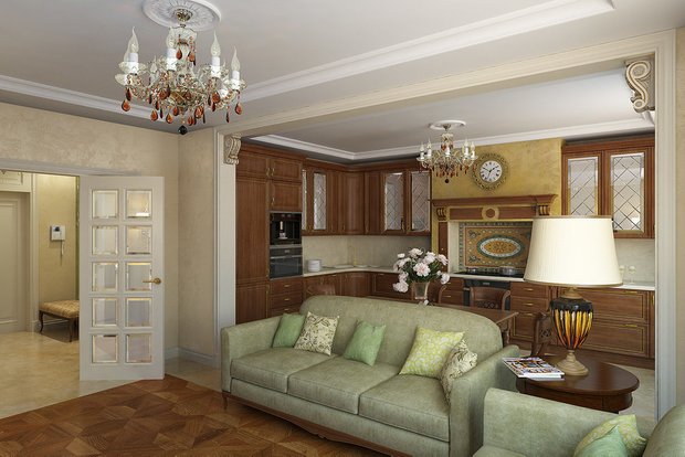 Фотография: Гостиная в стиле Классический, Кухня и столовая, Советы – фото на INMYROOM