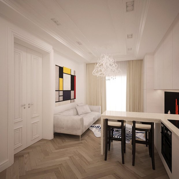 Фотография:  в стиле , Кухня и столовая, Гостиная, Советы – фото на INMYROOM