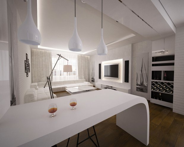 Фотография: Гостиная в стиле Современный, Минимализм, Советы, Хрущевка – фото на INMYROOM