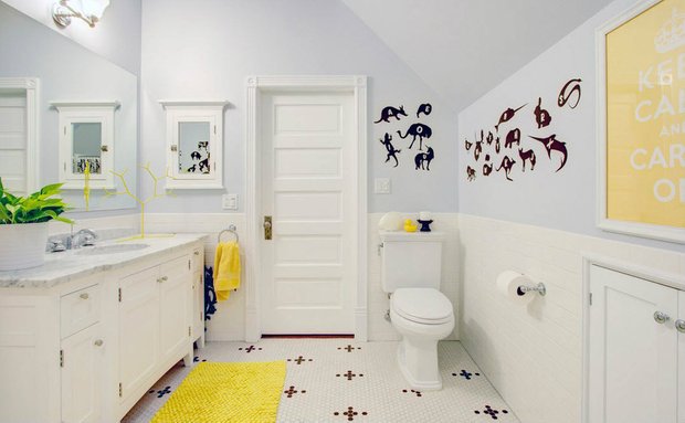 Фотография:  в стиле , Ванная, Декор интерьера, Декор, Советы, Красный, Зеленый, Бежевый, Серый, Голубой – фото на INMYROOM