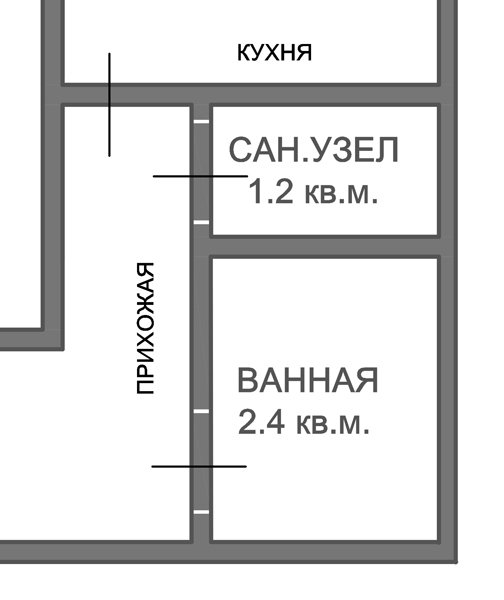 Фотография: Офис в стиле Лофт, Ванная, 8, Перепланировка, планировка санузла, санузел в двухкомнатной квартире дома серии 83, перепланировка маленького санузла, планировка для маленького санузла – фото на INMYROOM