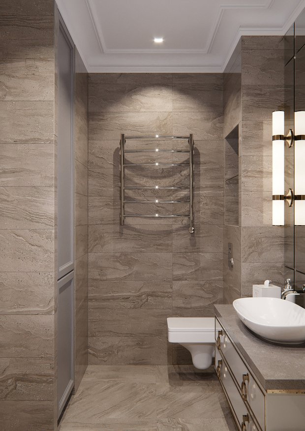 Фотография: Ванная в стиле Современный, Эклектика, Квартира, Проект недели, Московская область, 2 комнаты, 60-90 метров, Монолитно-кирпичный, Павел Науменко – фото на INMYROOM