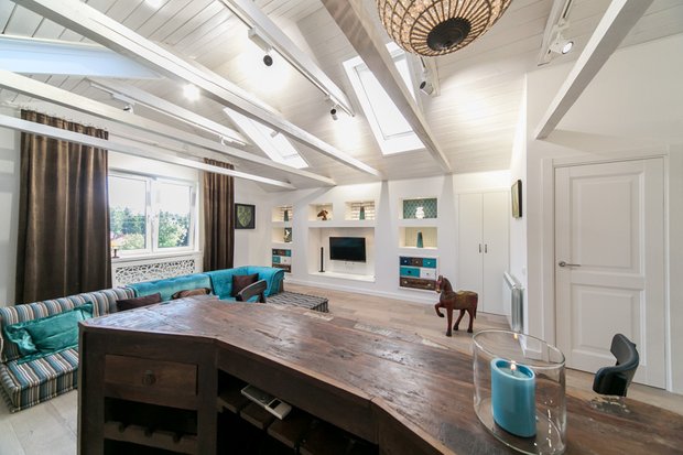 Фотография: Прочее в стиле , Интерьер комнат, Дача, Дачный ответ, Мансарда – фото на INMYROOM