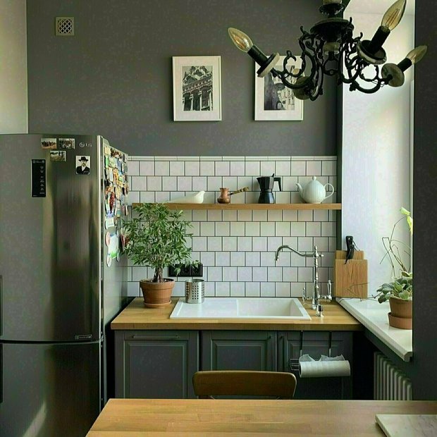 Фото: в стиле, кухне и столовой, римейк, ремонт на практике - фото в Inmyroom