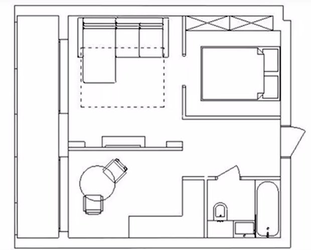 Фотография: в стиле , Малогабаритная квартира, Квартира, Проект дня, Москва, 1 комната, современный с элементами эклектики, фото интерьера, фото кухни, Кристина Абраменкова – фото на INMYROOM